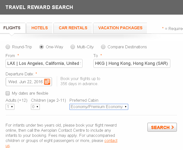 Singapore Airlines Search 